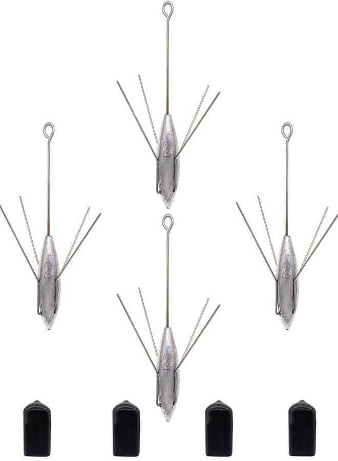 Gefischtter Sputnik Sinker Fishing Weights Lead Fishing Equipment Long Tail Surfing Casting Spider Sinkers for Catfish Saltwater Beach Sand Ocean (2oz - 4pcs) - Image 1
