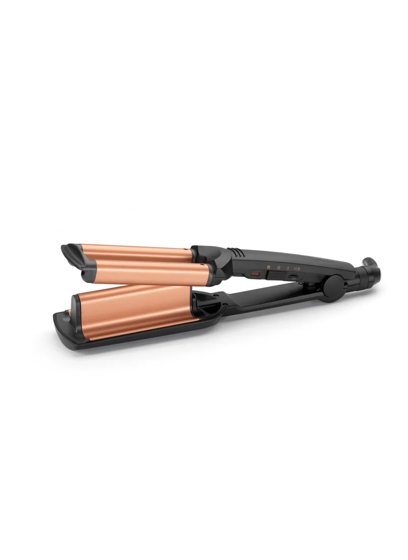 بيبي ليس BaByliss Deep Waves Styler, Swivel Cord For Ease Of Use, Floating Plates For Even Heat Distribution, Long-lasting Styling Results & Ceramic Heating Technology, W2447SDE