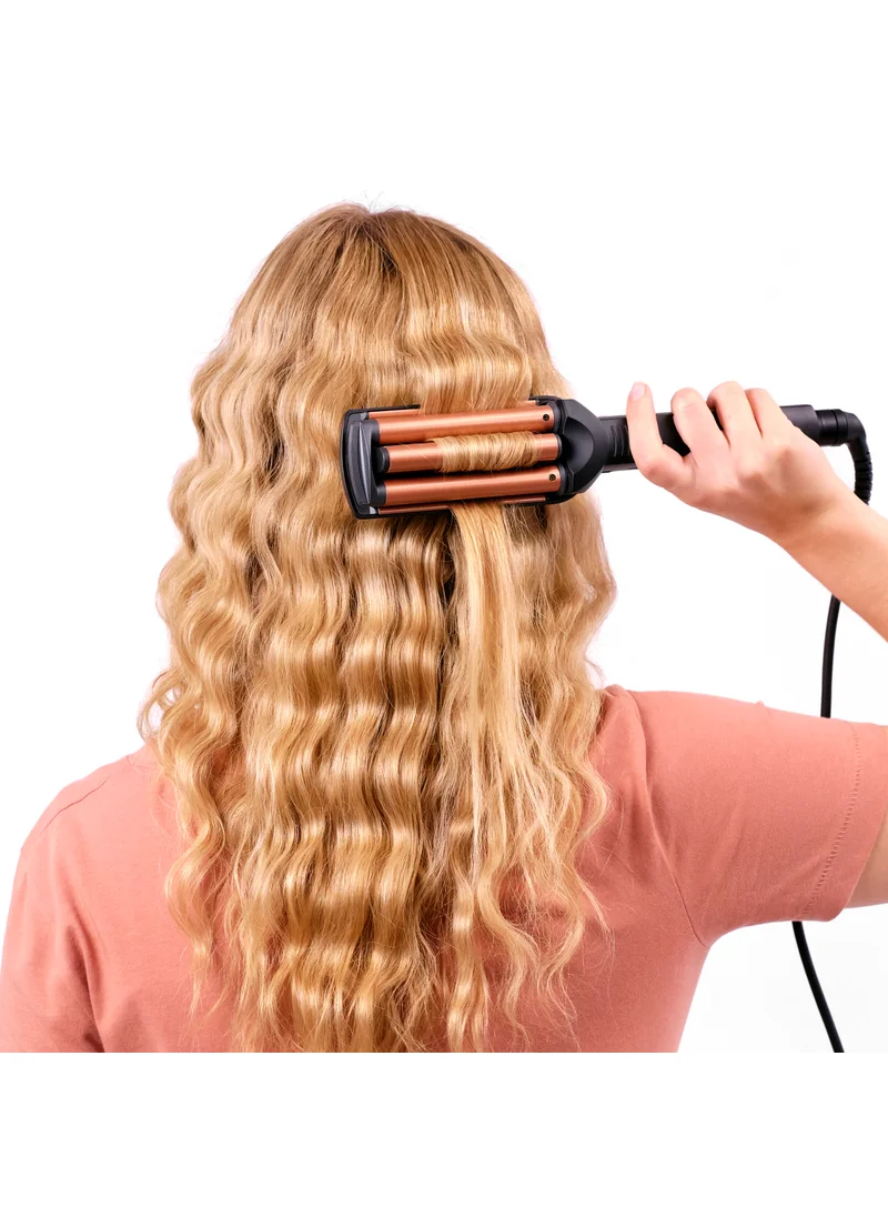 babyliss BaByliss Deep Waves Styler, Swivel Cord For Ease Of Use, Floating Plates For Even Heat Distribution, Long-lasting Styling Results & Ceramic Heating Technology, W2447SDE