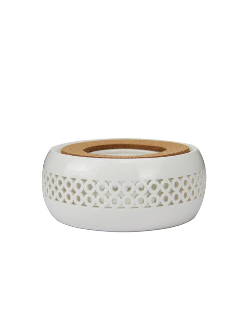 تيلاند سخان إبريق الشاي من السيراميك مع وسادة من الفلين مناسب لتسخين إبريق الشاي والقهوة والحليب والشاي الأبيض...