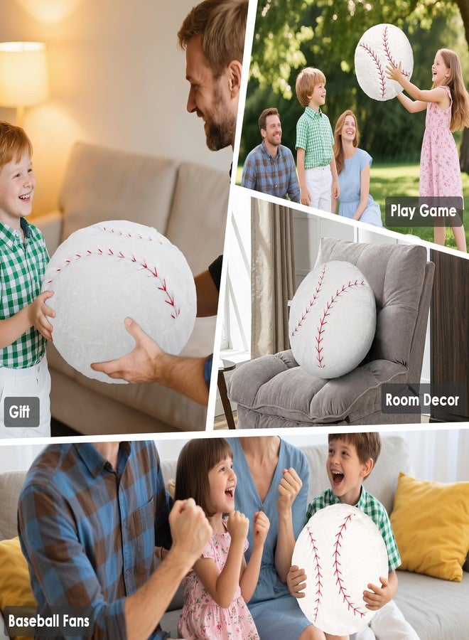 Wepop 18in Fluffy Baseball Pillow, Soft Baseball Pillows, Sports Ball Pillow Stuffed Plush Toy Room Decoration and Gifts for Kids, Boys, Girls, Baseball Fans - Image 4