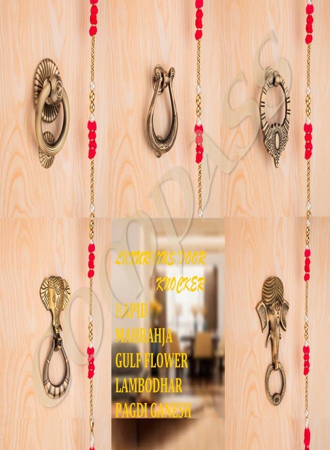 COMPASS Gulf Flower Door Knocker | Gulf Flower Shape Door Knocker | Handmade Door Knocker for Front Door Brass | 6" | Pack of 1 - Image 5