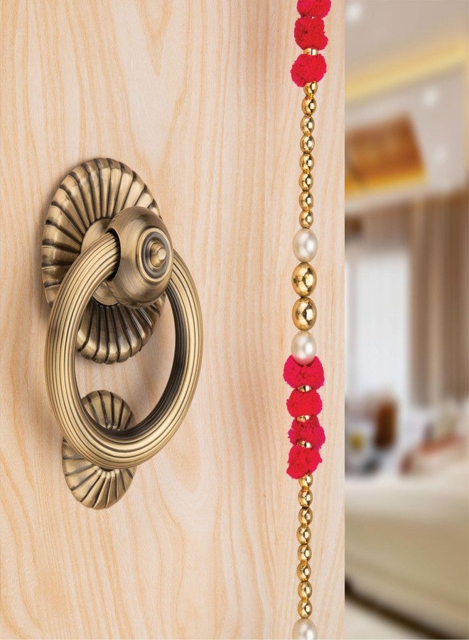 COMPASS Gulf Flower Door Knocker | Gulf Flower Shape Door Knocker | Handmade Door Knocker for Front Door Brass | 6" | Pack of 1 - Image 1