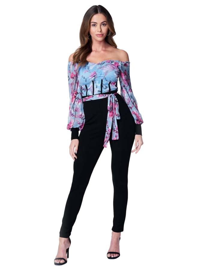 bebe Off-Shoulder Jumpsuit - Image 1