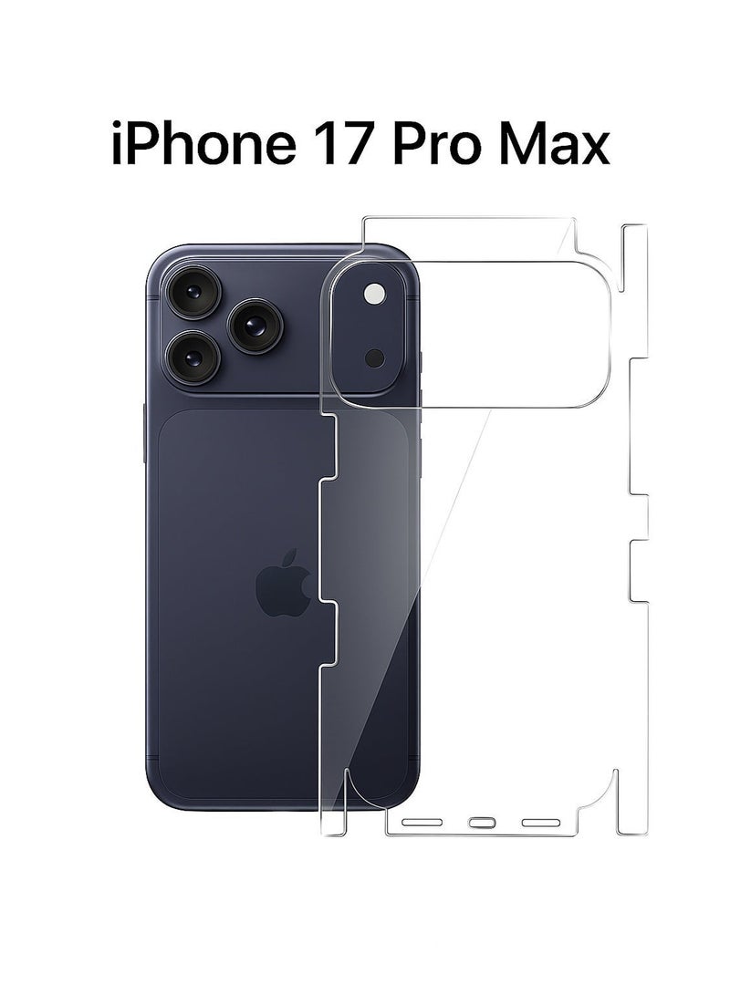 إسكرينة لحماية الظهر والفريم من الخدوش والتكاحيت لهاتف iPhone 17 Pro Max – حماية كاملة بملمس ناعم ومظهر أنيق تحافظ على شكل الهاتف الأصلي