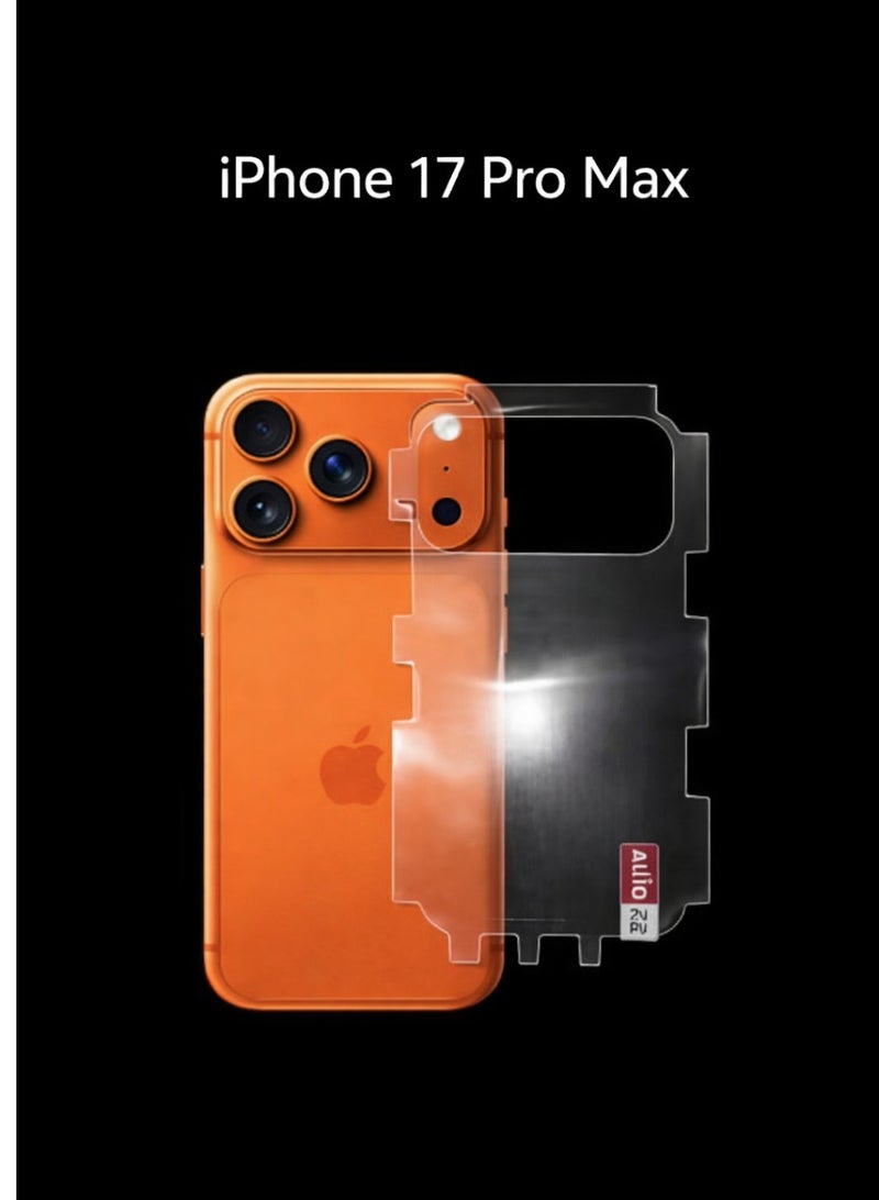 إسكرينة لحماية الظهر والفريم من الخدوش والتكاحيت لهاتف iPhone 17 Pro Max – حماية كاملة بملمس ناعم ومظهر أنيق تحافظ على شكل الهاتف الأصلي - Image 2