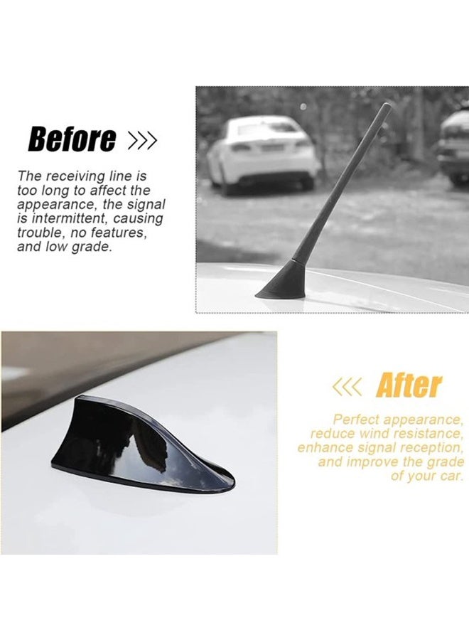 Universal Black Shark Fin Car Antenna with Copper Signal Wire – Adhesive Mount, Streamlined Design, Wind-Resistant Roof Antenna for Car Radio Signal Enhancement, Easy Installation Compatible with Most Cars - Image 5