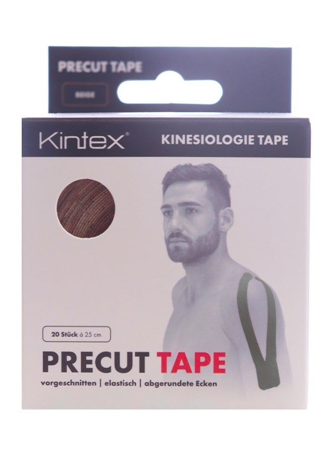Kintex Kinesiology Precut Sportstape Roll, Beige, 20 Pcs