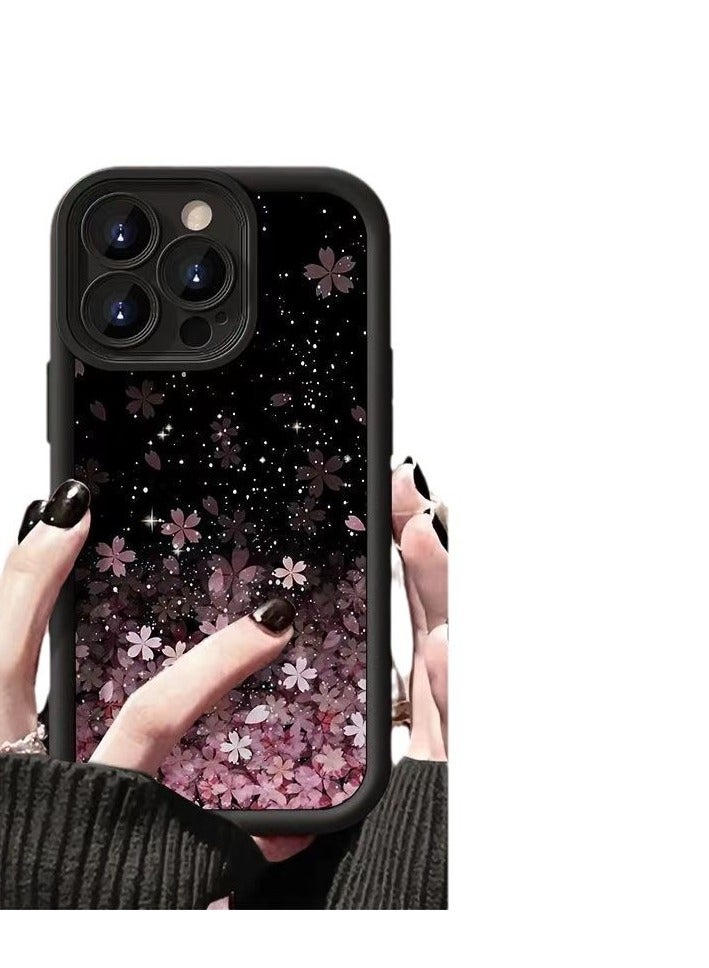 Black Starlight Sakura Matte Case for iPhone 16 Pro Max – Shockproof, Anti-Scratch, Anti-Drop  - Image 3