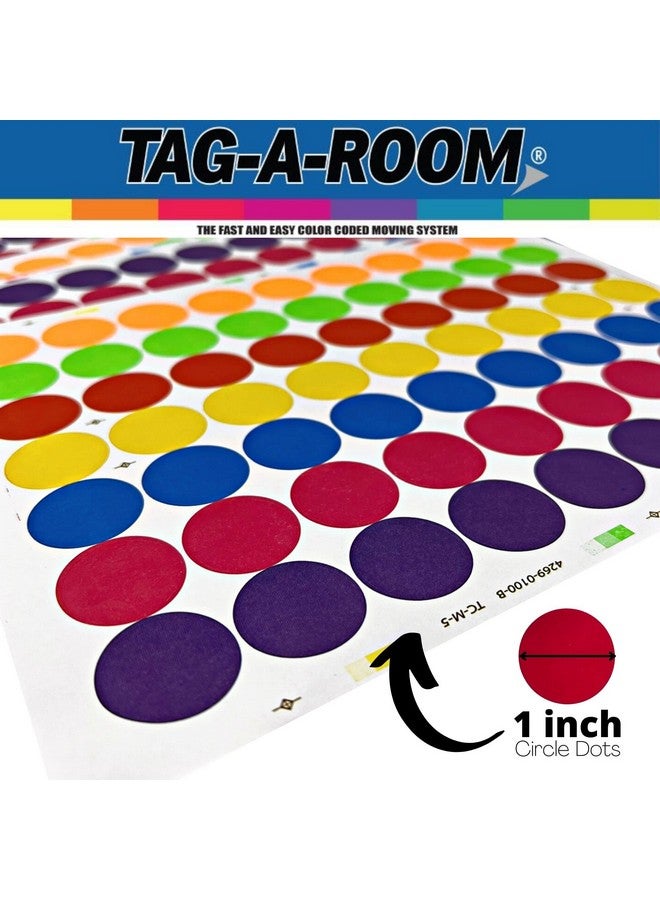 تاج-أه-روم ملصقات نقاط دائرية ملونة، ملصقات نقاط دائرية مقاس 1 بوصة، 7 ألوان زاهية، ورقة مقاس 8 1/2 × 11 بوصة (عبوة من 1008) - Image 3