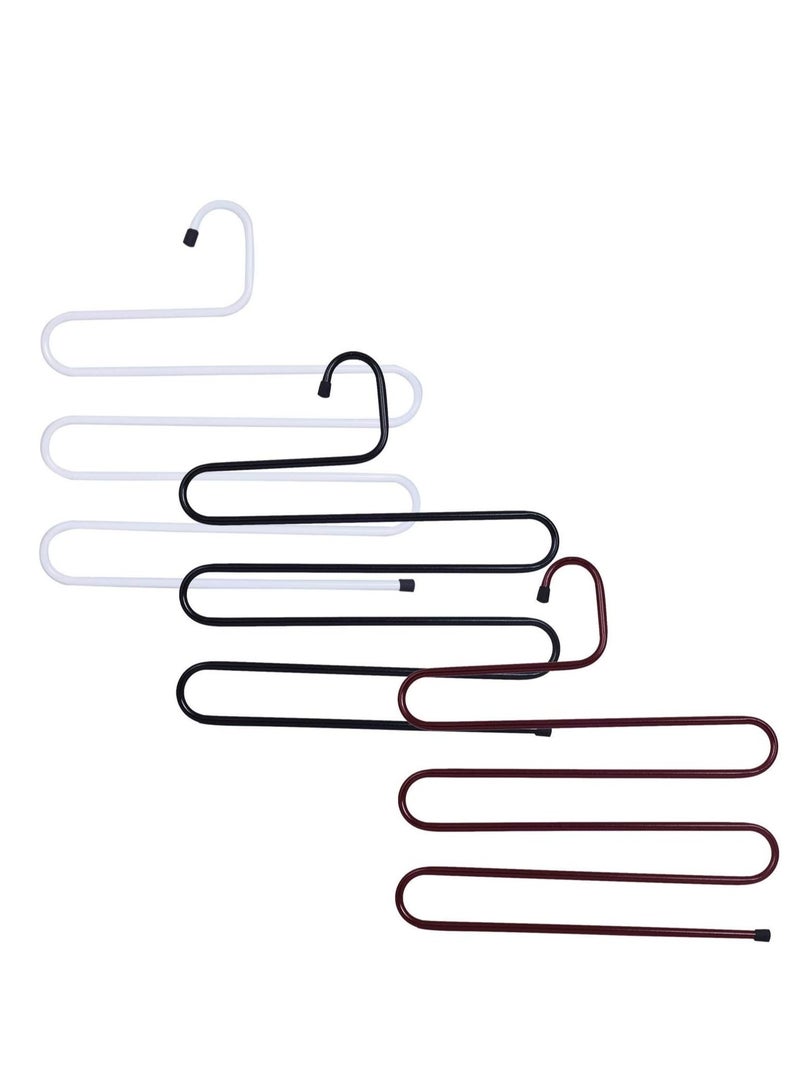 EverBuy® 5-Tier Stainless Steel S-Shaped Metal Trouser Hanger - Set of 3 - Image 2