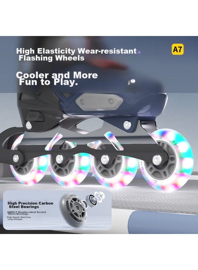 Sway Roller Skates For Children, Inline Skates For Boys And Girls, Beginner Set With Adjustable Wheels, Light-up Inline Skates For Ice Skating And Roller Skating - Image 2