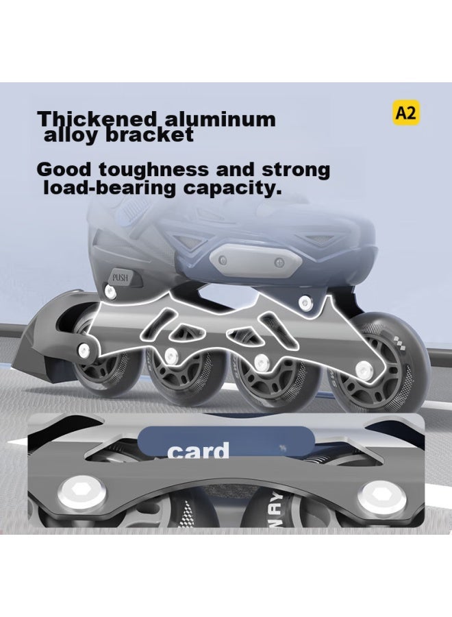 Sway Roller Skates For Children, Inline Skates For Boys And Girls, Beginner Set With Adjustable Wheels, Light-up Inline Skates For Ice Skating And Roller Skating - Image 4