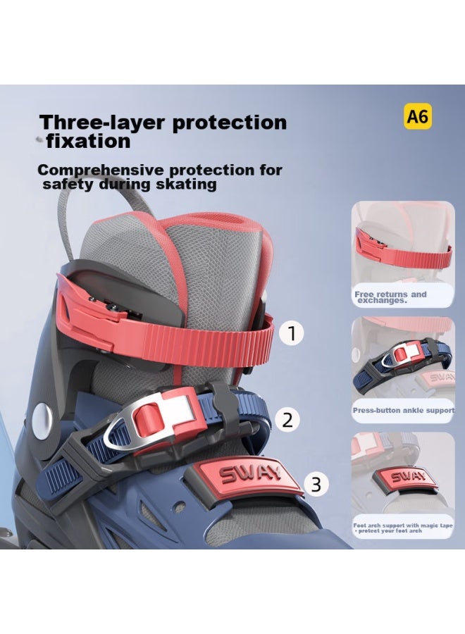 Sway Roller Skates For Children, Inline Skates For Boys And Girls, Beginner Set With Adjustable Wheels, Light-up Inline Skates For Ice Skating And Roller Skating - Image 3