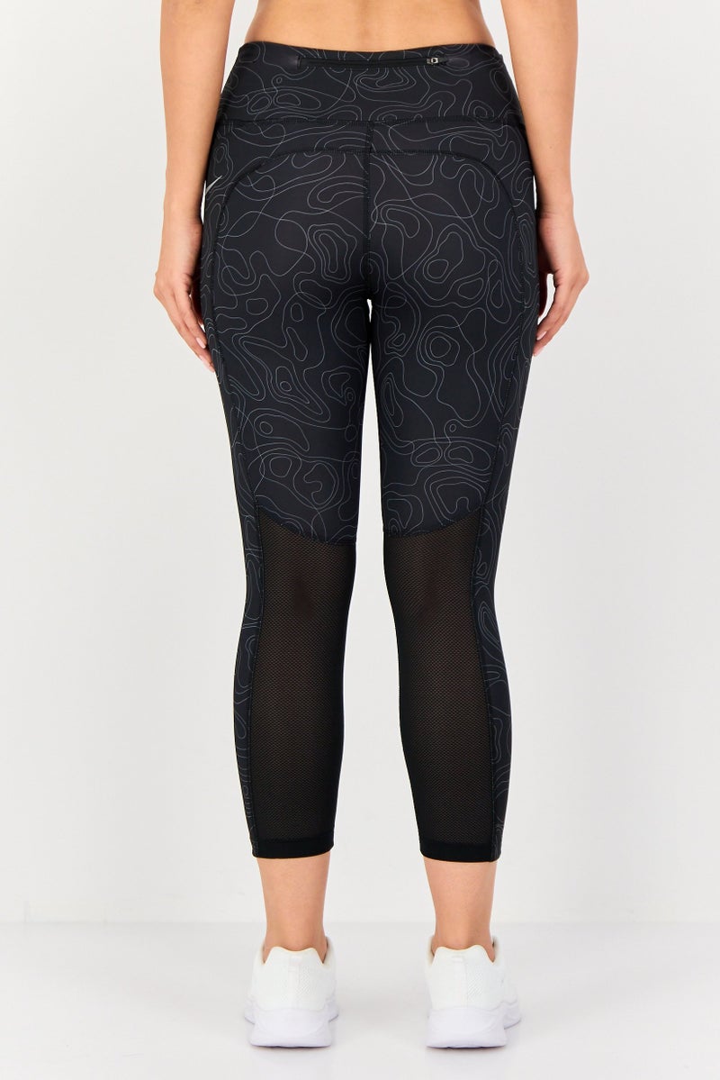 Nike  leggings ضيقة للنساء 3/4 للجري، سوداء - Image 2