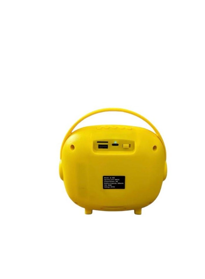 Portable Bluetooth speaker supports memory card and USB flash JL-420 - Yellow - Image 3