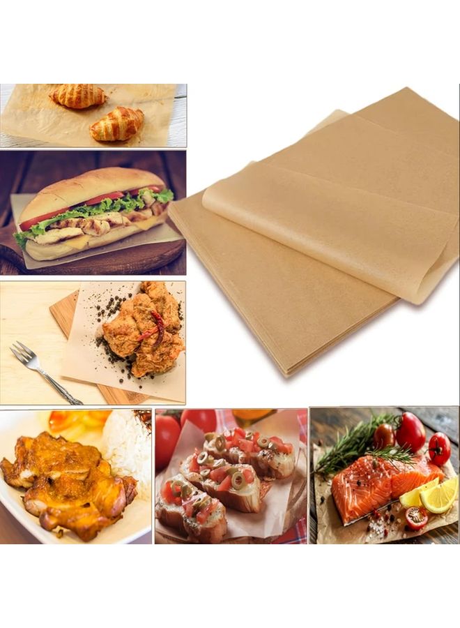 50 Pack Food Grade Non Stick Baking And Grill Papers Heavy Duty Oven Safe Non Toxic Easy Cleanup For Baking Grilling Air Fryer Microwave Compatible With Oven Trays Perfect For Home And Professional Kitchens Kitchen Essentials Versatile Kitchen Paper 40x30cm - Image 1