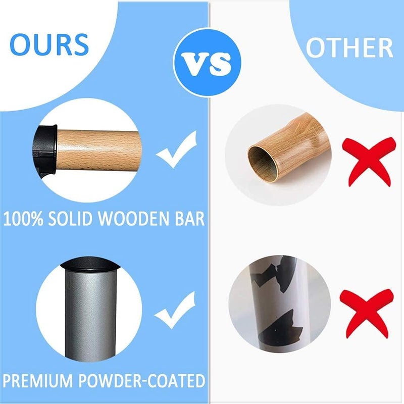 umeken Wood/Aluminum/Steel Ballet Barre 4 Foot Portable Barre Bar Home Adjustable Freestanding Ballet Stretch Dance Bar for Kids Adult with Carry Bag - Image 2