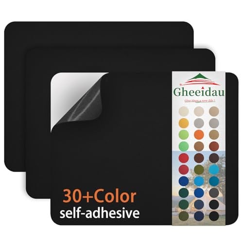 Gheeidau Canvas Repair Patch 9×11 Inch 3Pcs Waterproof Self-Adhesive Fabric Repair Patch for Tents,Boat Cover,Pop Up Canopy,Patio,Bags,Car Seats,Sofas,Furniture Cover(Black) - Image 1