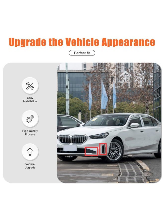 Sekhyna Car Front Bumper Side Grille Air Duct Vent Cover Compatible with BMW 5 Series G60 2024,Carbon Fiber Pattern Front Bumper Air Vent Intake Cover Trim Accessories ABS 4PCS (Carbon Fiber Pattern) - Image 3