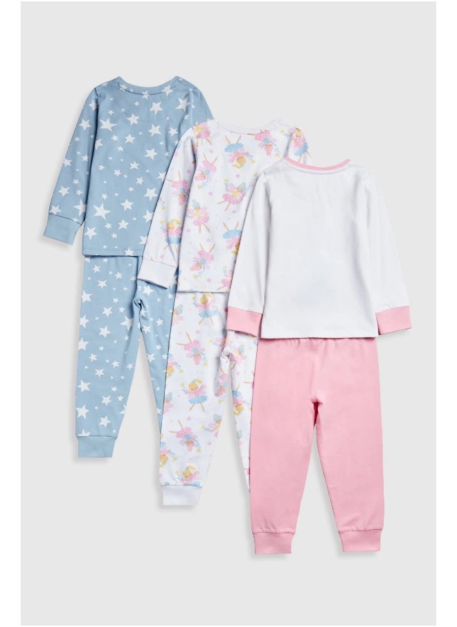mothercare - Fairy Ballerina Pyjamas - 3 Pack - Image 1