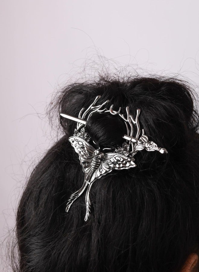 HAQUIL Moth Hairpin Retro Skull Moth Vintage Hairpin Vintage Barrettes for Women - Image 4