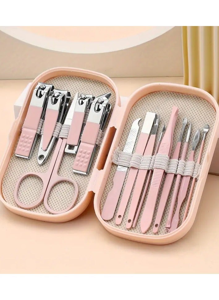 Ucanbe 14-Piece Stainless Steel Manicure & Pedicure Kit with Modern Style Concave Edge Clippers & Grooming Tools, Includes Portable Storage Case - Unscented Nail Care Set for Men & Women - Image 3