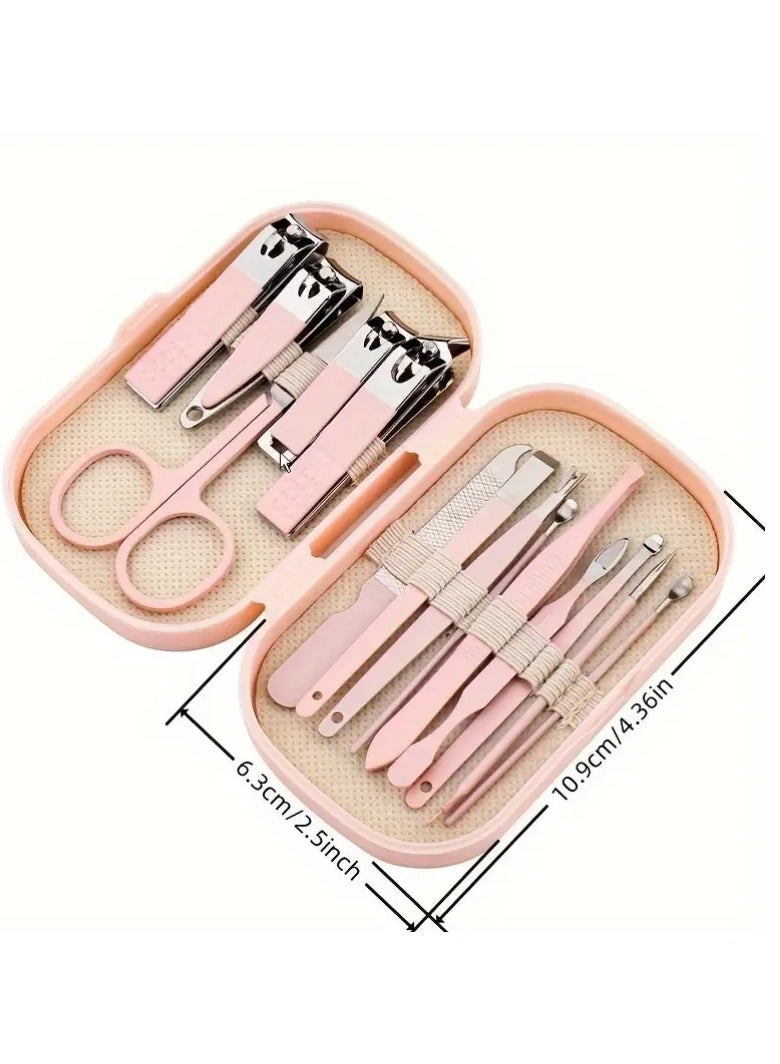 Ucanbe 14-Piece Stainless Steel Manicure & Pedicure Kit with Modern Style Concave Edge Clippers & Grooming Tools, Includes Portable Storage Case - Unscented Nail Care Set for Men & Women - Image 4