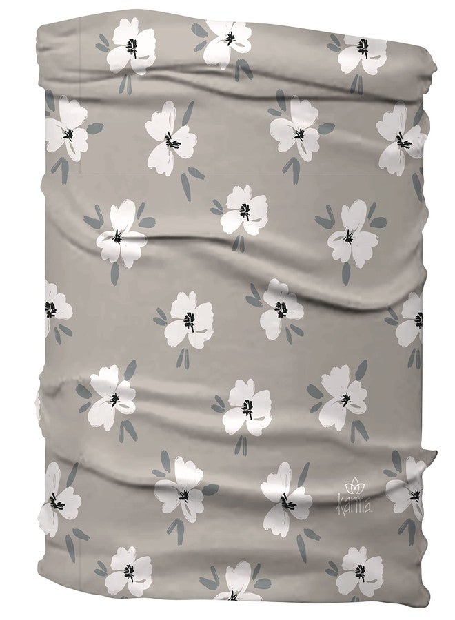 كارما طوق رأس كارما مارلو المزهر للنساء - متوسط - طوق رأس من القماش ووشاح شعر مطاطي - رمادي فاتح - Image 2