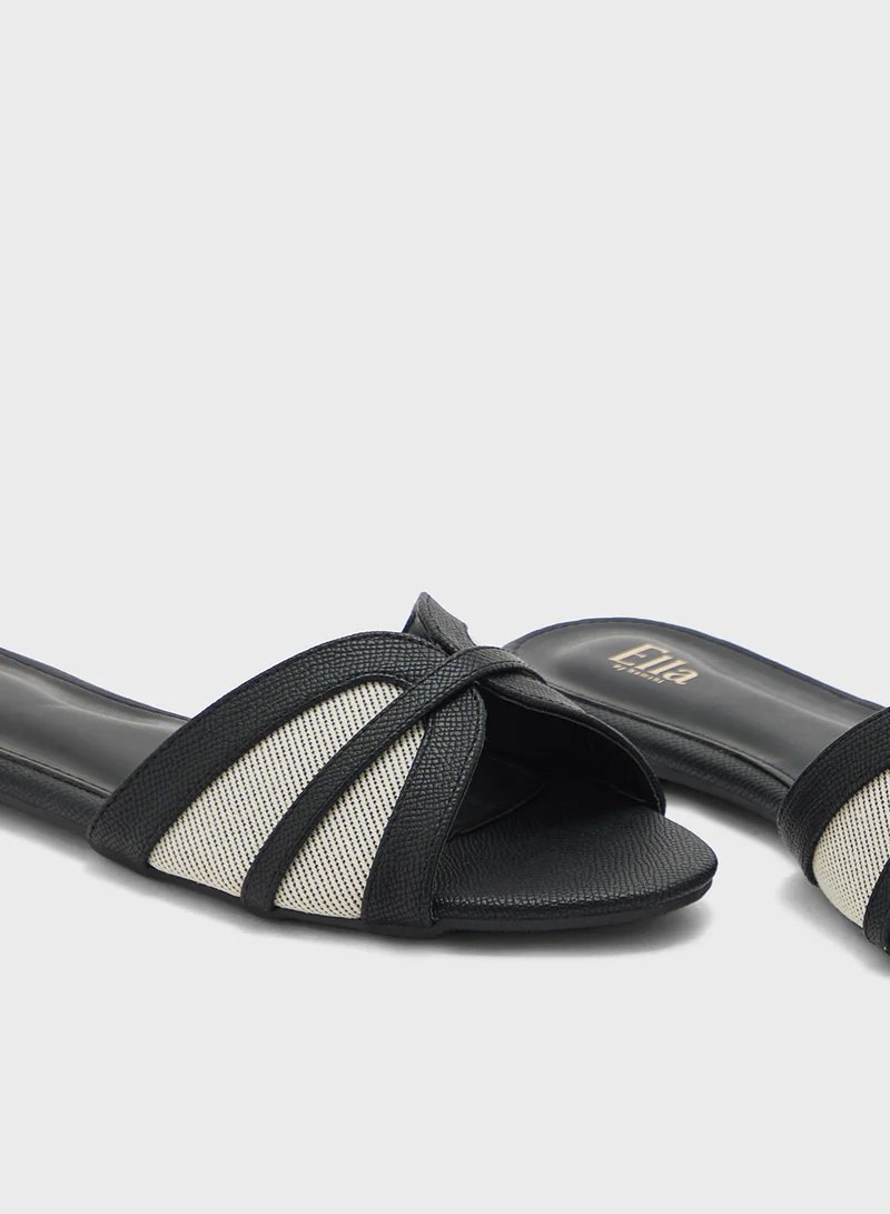 ELLA Color Block Flat Sandal