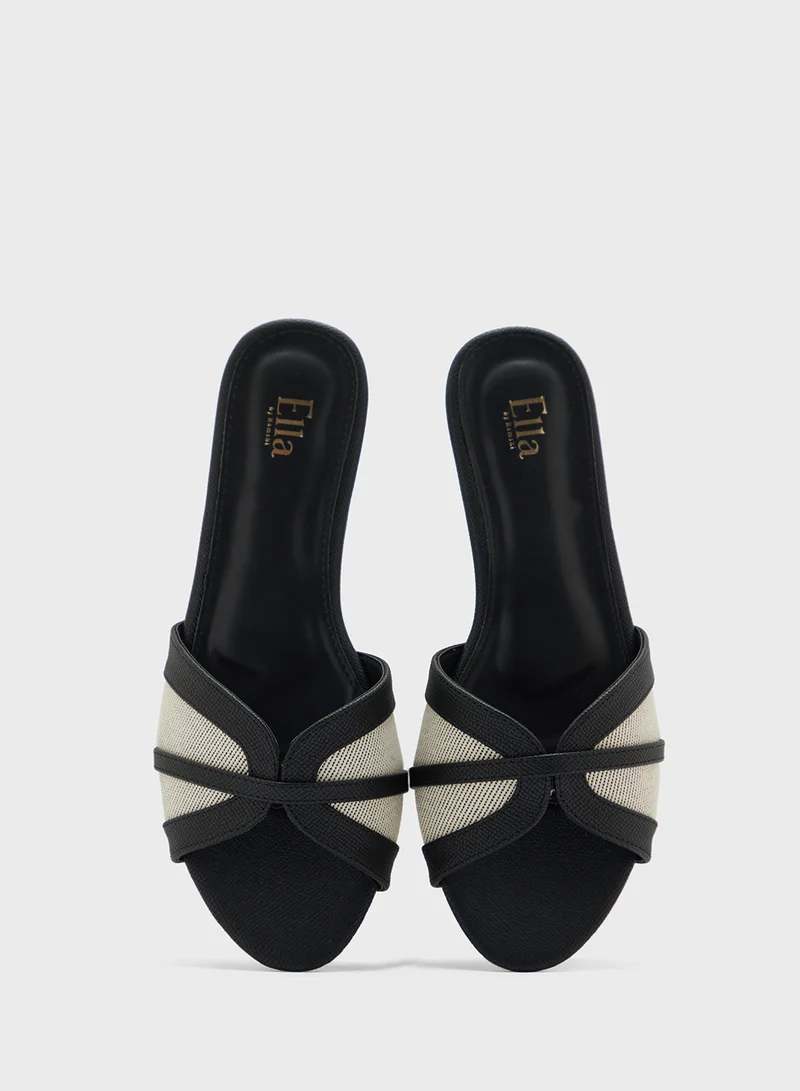 ELLA Color Block Flat Sandal