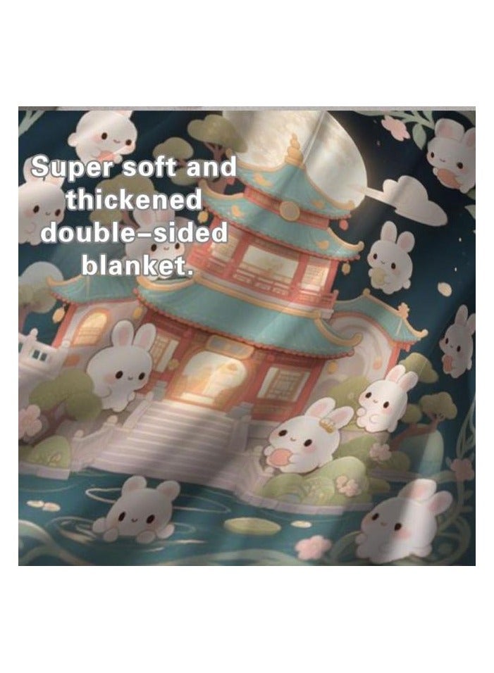 general Flannel thin blanket (warm and comfortable, suitable for sleep, gaming, dust removal and sandproof) 150cm*200cm - 175 - Image 1