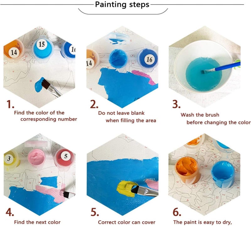 ldazao Paint By Numbers Kit For Adults  Scenery Paint By Numbers Tree Painting By Numbers For Adults  Diy Oil Painting For Kids  Without Frame Paint By Number On Canvas For Gift Home Wall Decor(16X20Inch) - Image 5