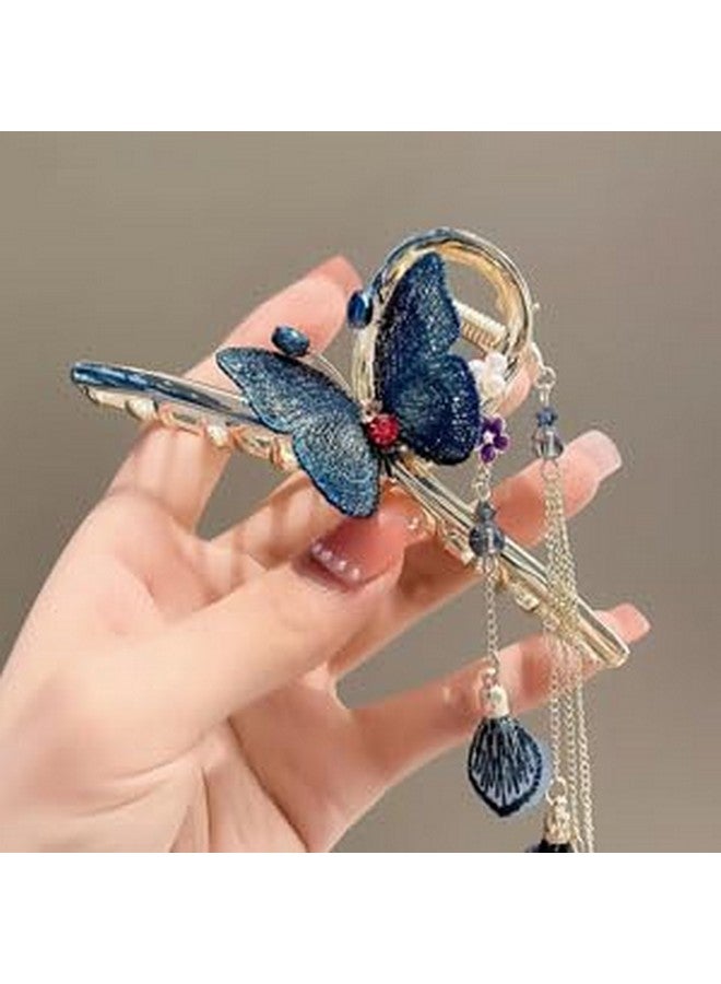 Calyrex Elegant Butterfly Fringe Grab Clip Shiny Metal Pearl Hairpin Geometric Headband Fashion Hair Accessories - Image 3