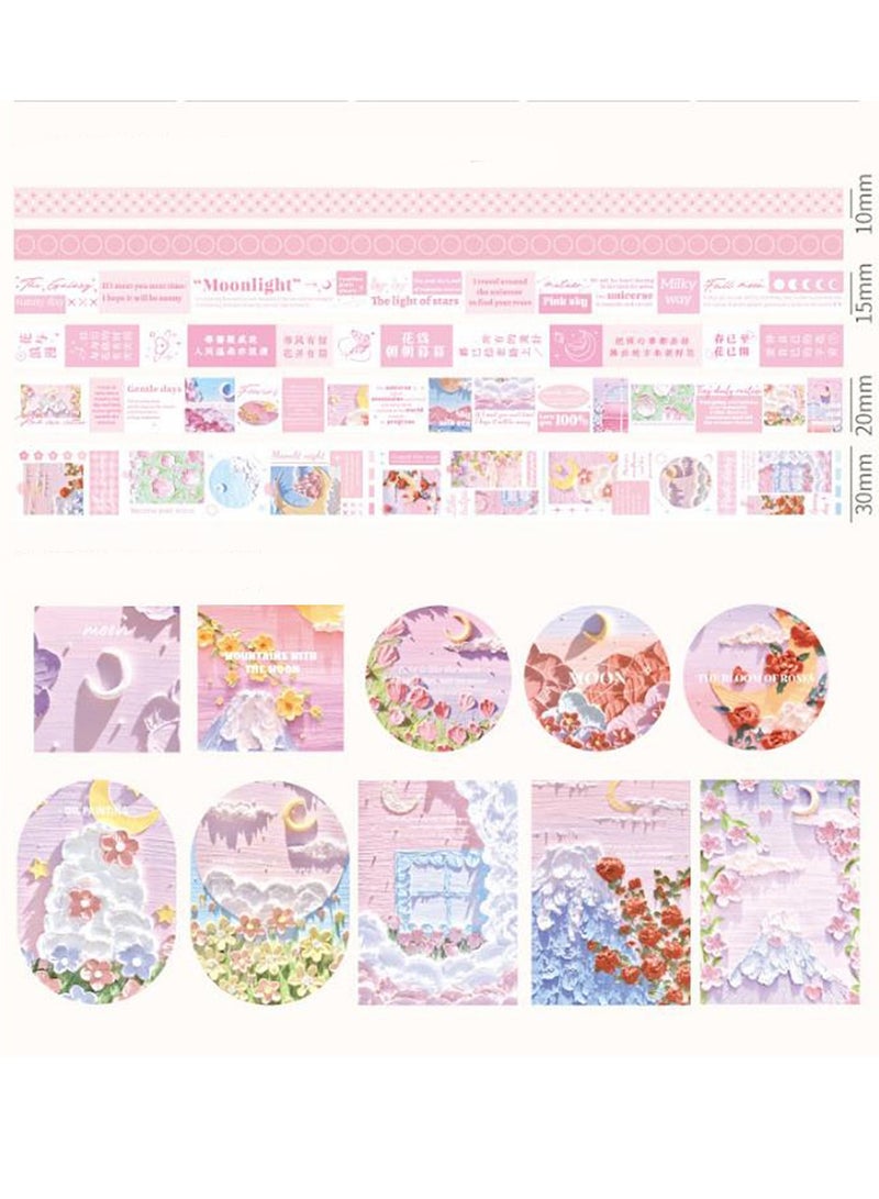 Hihonor 87pcs Oil Painting Collage Journal Sticker Set Loose-leaf Notebook, Sticky Notes, Stickers And Tape - Image 3