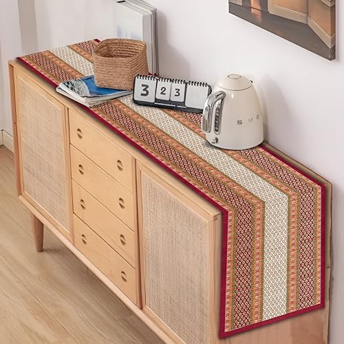 KalaTree Table Runner for 6 Seater Dining Table Centre Table 60 inch Handmade Reversible Heat Resistant | Korai River Grass Zero Plastic Madurkathi Eco Friendly | Rustic Boho | Sangreal Runner - Image 2