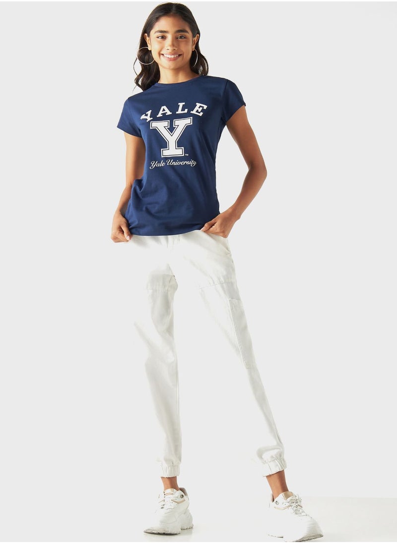 SP Characters - Yale Print T-Shirt - Image 1