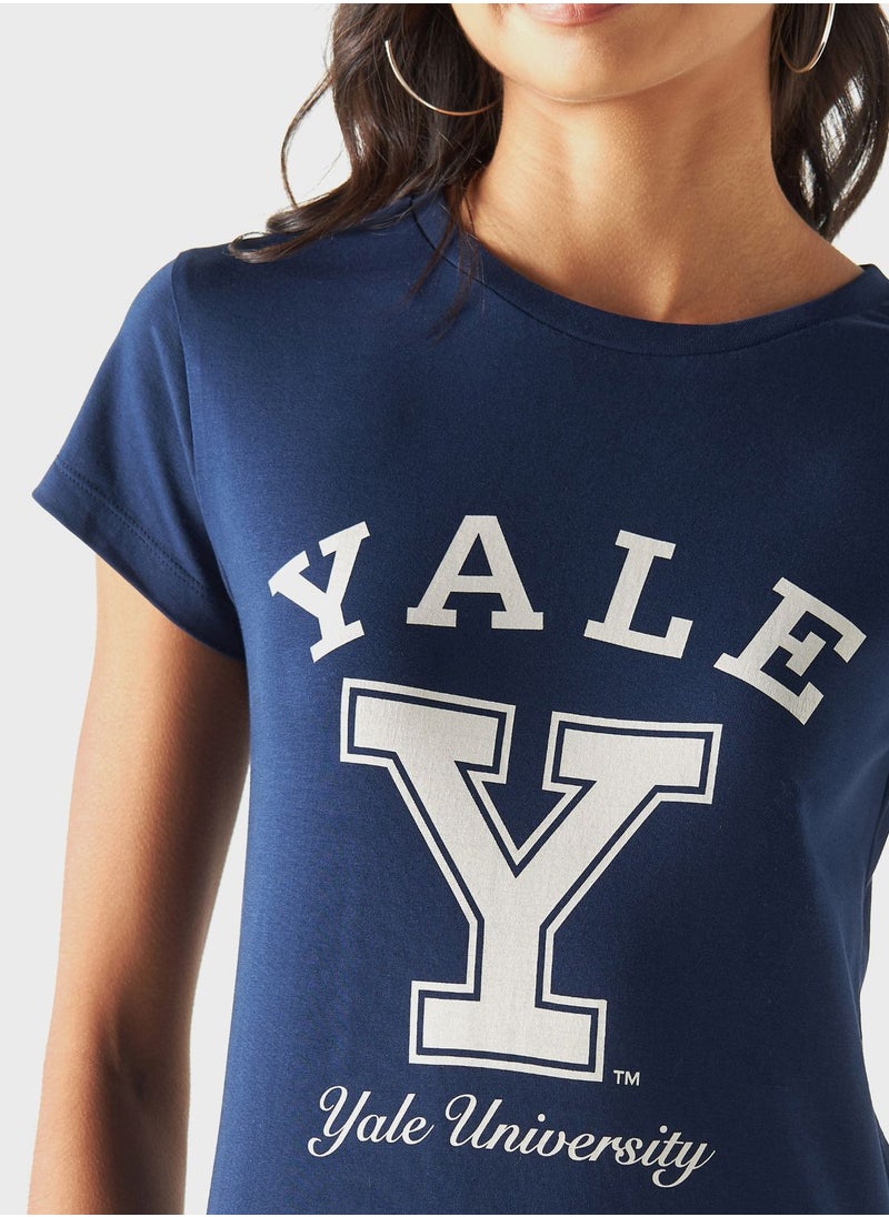 SP Characters - Yale Print T-Shirt - Image 1