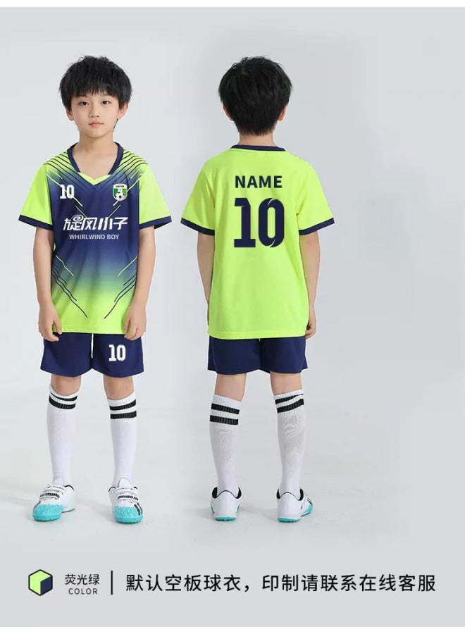 Summer Children's Football Kit Quick-Dry Boys Girls Training Jersey Set