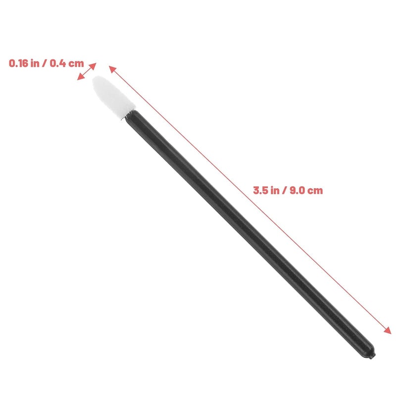 KICHOUSE Disposable Lip Brush Applicators for Makeup 50pcs Black Solid Lipstick and Lip Gloss Wands Professional for Travel and Salon Use - Image 2
