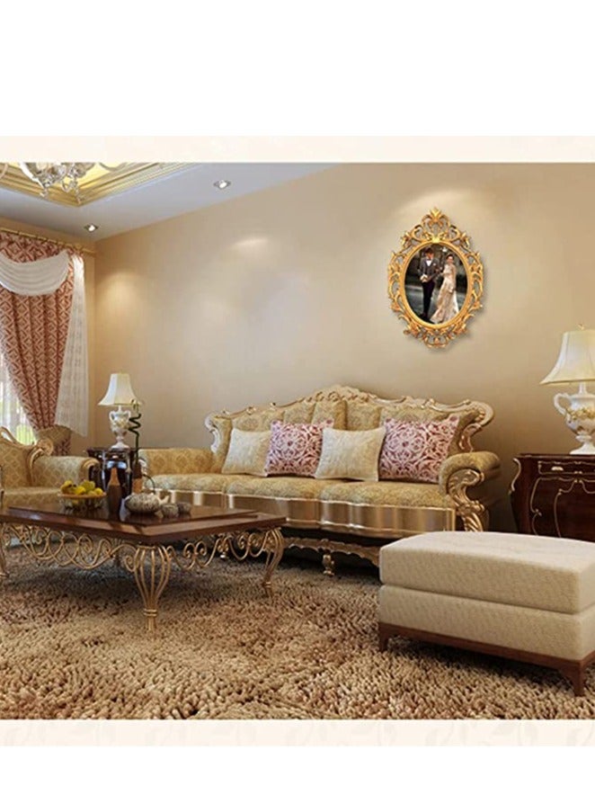 FFD Decorative Wall Mirror Elegant Vanity, Makeup, and Living Room Accent Plastic Frame - Image 5