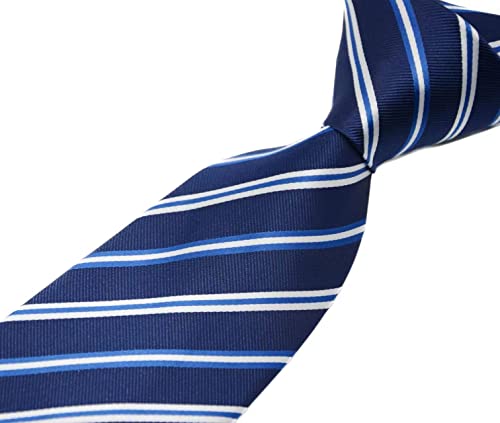 Geotae Zerun New Classic Men's Striped Silk Tie Necktie (Blue) - Image 3