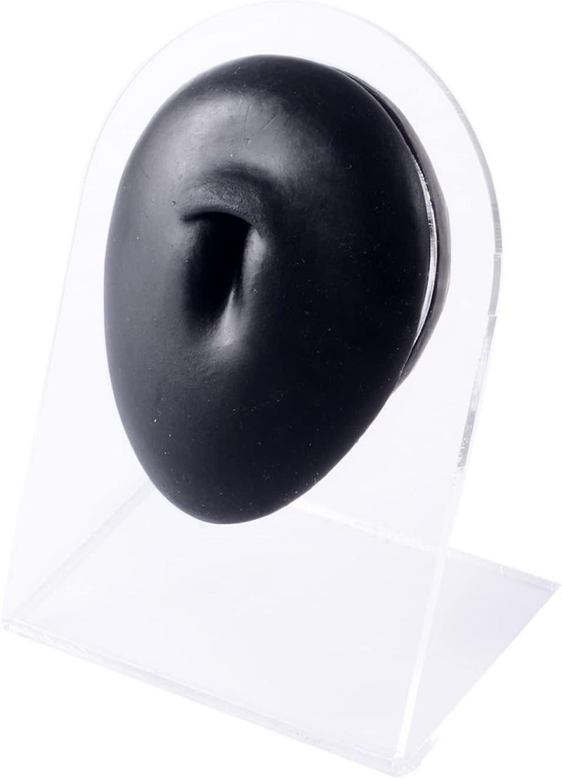 CHUANCI Black Soft Silicone Human Ear Mouth Eye Tongue Navel Model Puncture Simulation for Jewelry Display Teaching Tool - Image 1