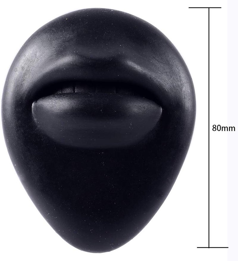 CHUANCI Black Soft Silicone Human Ear Mouth Eye Tongue Navel Model Puncture Simulation for Jewelry Display Teaching Tool - Image 4