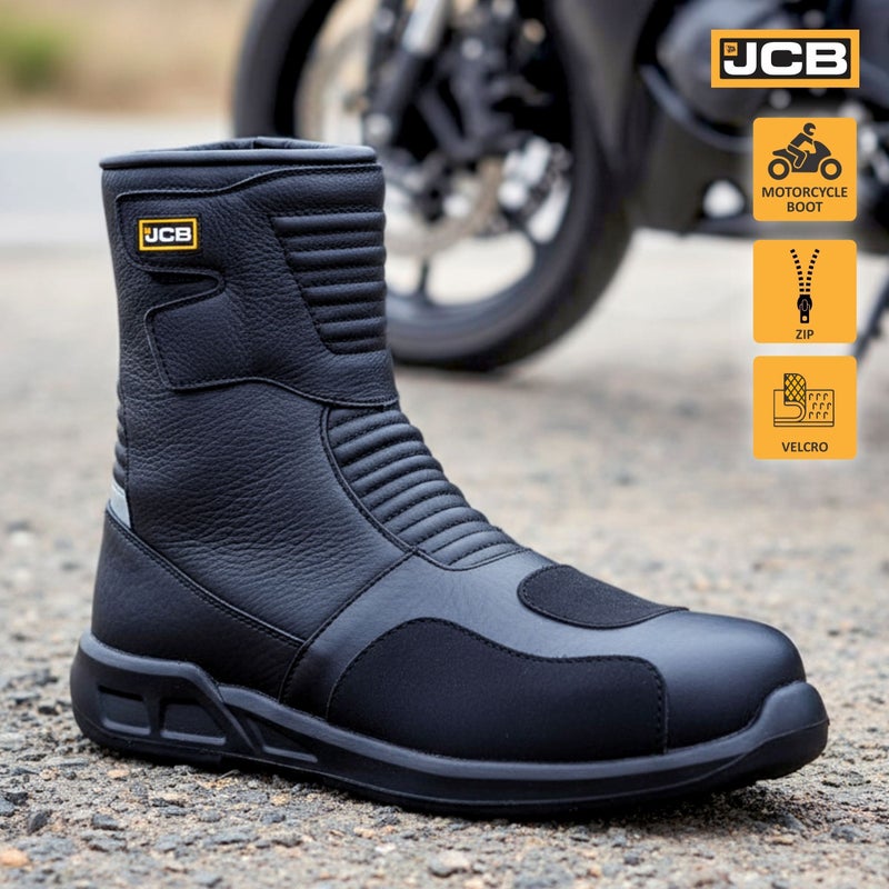 JCB حذاء راكب SPEEDMAX، جلد محكم، فيلكرو، أحذية مزدوجة الكثافة - Image 1