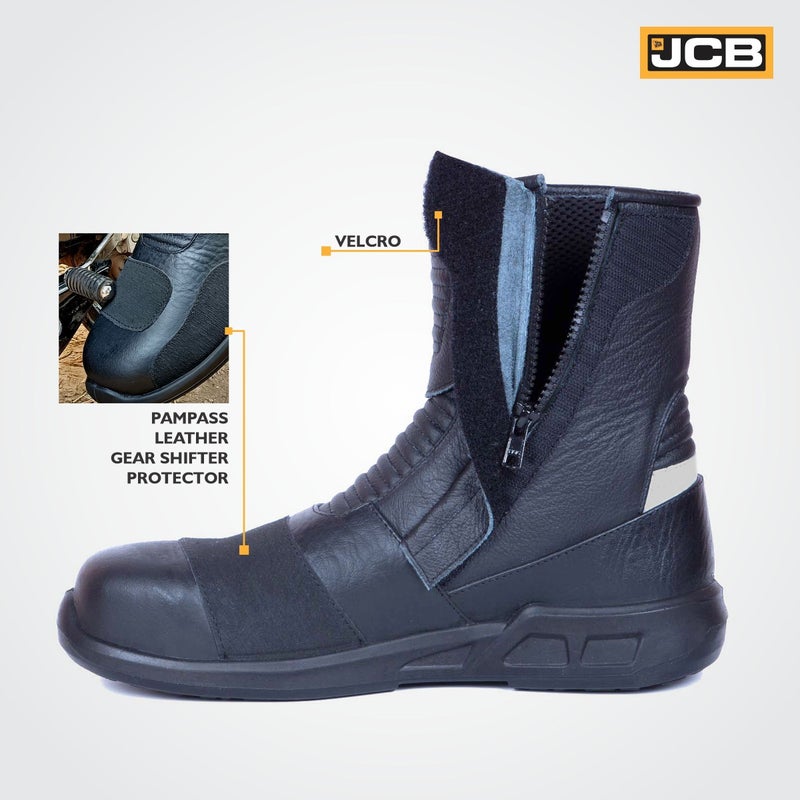 JCB حذاء راكب SPEEDMAX، جلد محكم، فيلكرو، أحذية مزدوجة الكثافة - Image 4
