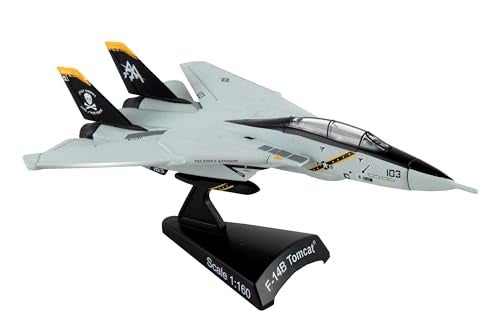 Daron F14 Tomcat Jolly Rogers DieCast Model 1160 Scale Supersonic Fighter Jet Replica VFA103 Squadron Highly Detailed 475 Length x 2875 Wingspan Adult Collectible Ages 14 - Image 1