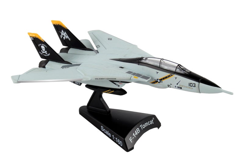 Daron F14 Tomcat Jolly Rogers DieCast Model 1160 Scale Supersonic Fighter Jet Replica VFA103 Squadron Highly Detailed 475 Length x 2875 Wingspan Adult Collectible Ages 14 - Image 2