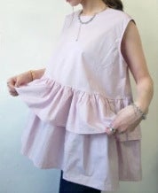 Japanese and Korean 2024 Lotte New Style Ruffled Loose and Versatile Ruffled Babydoll Shirt Womens Shirt Top Small Shirt Pink - Image 1