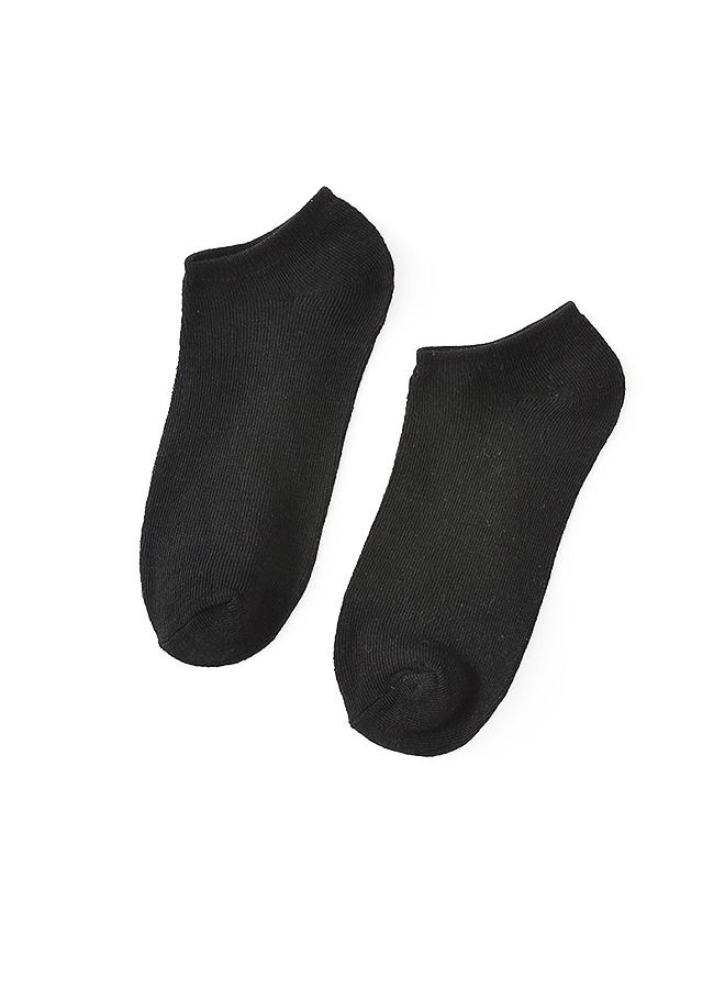 جوارب قطنية نقية جوارب نسائية جوارب غير رسمية جوارب فم ضحل غير مرئي أسود (10 من أنواع الجوارب) - Image 3